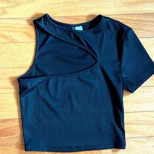 H&M black cut out top small